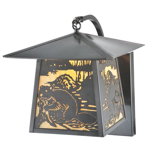 12&#34;W Stillwater Beaver Curved Arm Wall Sconce