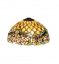 Meyda White 10060 - 12&#34; Wide Jeweled Rose Shade