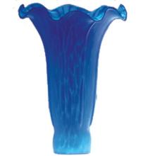 Meyda White 10165 - 4&#34; Wide X 6&#34; High Blue Pond Lily Shade