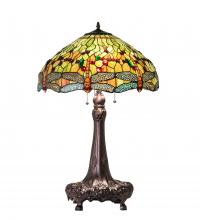 Meyda White 101830 - 31&#34; High Hanginghead Dragonfly Table Lamp
