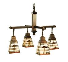 Meyda White 103043 - 26&#34;W Arrowhead Mission 4 LT Chandelier
