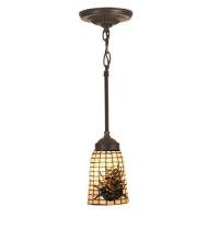 Meyda White 104974 - 4.5&#34; Wide Pine Barons Mini Pendant