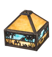 Meyda White 10801 - 9&#34; Square Camel Shade