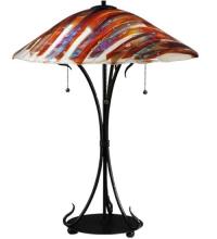 Meyda White 108321 - 28&#34;H Marina Fused Glass Table Lamp