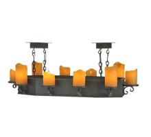 Meyda White 109254 - 48&#34;L Carpathian 10 LT Oblong Chandelier