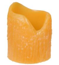 Meyda White 109260 - 4&#34;W X 5&#34;H Poly Resin Honey Amber Uneven Top Candle Cover