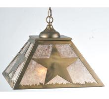 Meyda White 109564 - 16&#34; Square Texas Star Pendant