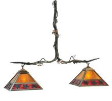 Meyda White 111207 - 42&#34;L Maple Leaf 2 LT Island Pendant