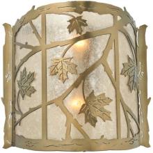 Meyda White 111643 - 15&#34;W Maple Leaf Wall Sconce