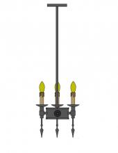 Meyda White 111646 - 8&#34;W Warwick 3 LT Mini Pendant