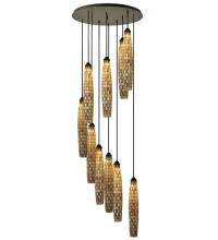 Meyda White 112057 - 48&#34;W Checkers 10 LT Cascading Pendant