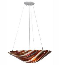 Meyda White 112104 - 21&#34;W Marina Fused Glass Inverted Pendant