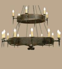 Meyda White 112829 - 72&#34;W Warwick 18 LT Two Tier Chandelier