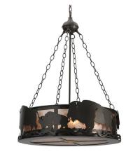 Meyda White 112938 - 24&#34;W Buffalo Inverted Pendant