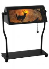 Meyda White 113076 - 12.5&#34;H Deer on the Loose Banker&#39;s Lamp