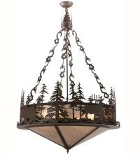 Meyda White 114448 - 38&#34;W Wildlife at Dusk Inverted Pendant