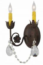 Meyda White 117352 - 10&#34;W Antonia 2 LT Wall Sconce