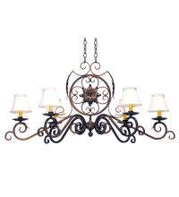 Meyda White 117410 - 48&#34; Long Christabel 6 Light Oblong Chandelier