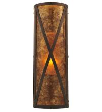 Meyda White 117850 - 7&#34;W Saltire Craftsman Wall Sconce