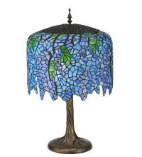 Meyda White 118689 - 28&#34; High Tiffany Wisteria Table Lamp