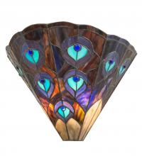 Meyda White 119280 - 14&#34; Wide Peacock Wall Sconce