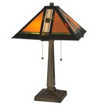 Meyda White 119654 - 22&#34;H Montana Mission Table Lamp