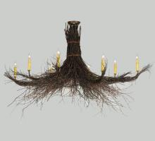 Meyda White 122112 - 64&#34; Long Twigs 8 LT Oblong Flushmount