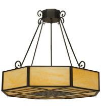 Meyda White 123526 - 32.25"W Lakeside Semi-Flushmount