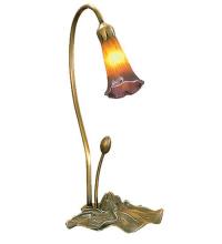 Meyda White 12460 - 16&#34; High Amber/Purple Pond Lily Accent Lamp