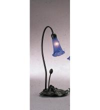 Meyda White 12500 - 16&#34; High Blue Pond Lily Mini Lamp