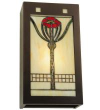 Meyda White 126016 - 7.5&#34;W Parker Poppy Wall Sconce