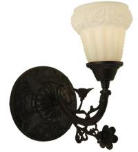 Meyda White 126018 - 7&#34; Wide White Puffy Rose Wall Sconce