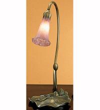 Meyda White 12615 - 16&#34; High Lavender Pond Lily Mini Lamp