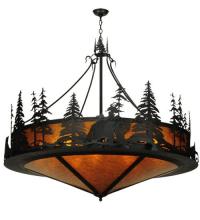 Meyda White 126551 - 58&#34; Wide Bear at Dusk Inverted Pendant