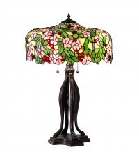 Meyda White 126749 - 30&#34; High Tiffany Cherry Blossom Table Lamp