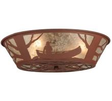Meyda White 127250 - 22.5&#34; Wide Canoe At Lake Flushmount
