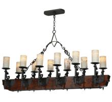 Meyda White 127483 - 60&#34;L Tudor Jadestone LED Oblong Chandelier
