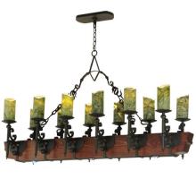 Meyda White 127486 - 60&#34; Long Tudor Jadestone LED Chandelier