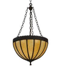 Meyda White 129670 - 17&#34;W Gothic Beige Inverted Pendant