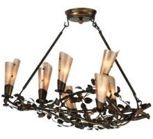 Meyda White 131817 - 34&#34; Long Vinca Vine 7 Light Chandelier