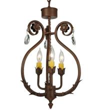 Meyda White 132457 - 12&#34;W Antonia 3 LT Chandelier