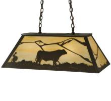 Meyda White 133345 - 33&#34; Long Steer Oblong Pendant