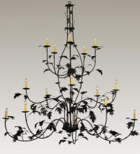 Meyda White 134147 - 72&#34; Wide Oak Leaf 15 Light Chandelier