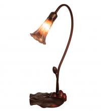 Meyda White 13434 - 16&#34; High Purple Iridescent Tiffany Pond Lily Accent Lamp
