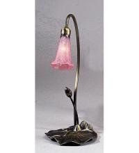 Meyda White 13447 - 16&#34; High Pink Pond Lily Accent Lamp
