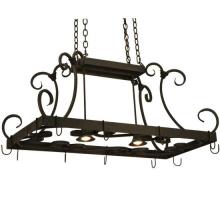 Meyda White 134575 - 43&#34; Long Caiden 2 Light Pot Rack