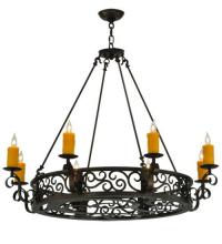 Meyda White 134760 - 42&#34; Wide Delano 8 Light Chandelier
