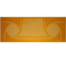 Meyda White 134803 - 5.25"H X 14"W Metro Fusion Amber Glass