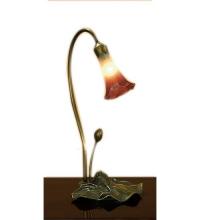 Meyda White 13509 - 16&#34; High Pink/White Pond Lily Accent Lamp