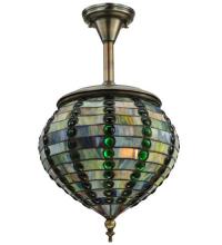 Meyda White 136106 - 13&#34; Wide Jeweled Beehive Pendant